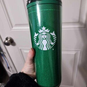 Starbucks Green 24oz Tumbler with Lid and Straw